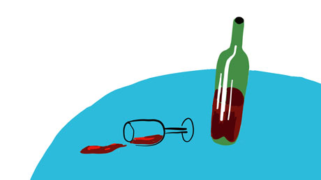 Bild Weinflasche und Glas